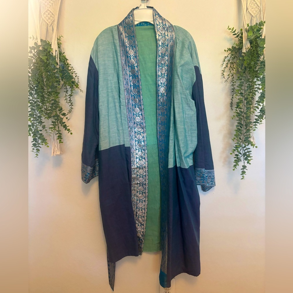 NWOT. Beautiful authentic robe. Never worn. Gorgeous Fabric and color. 💙💚💙💚